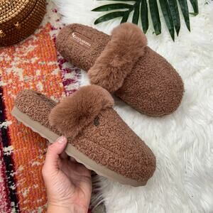 Koolaburra by UGG Pink Cozy Fleece Slip On Peachee Slipper 8 Loungewear Winter